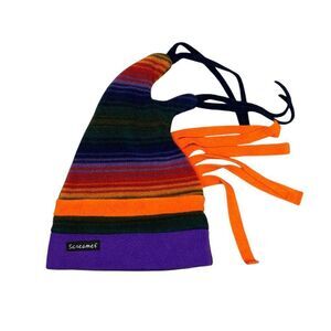 Screamer Winter Stocking Hat Mens Colorful Fringe Fleece PolarTec Thermal Beanie